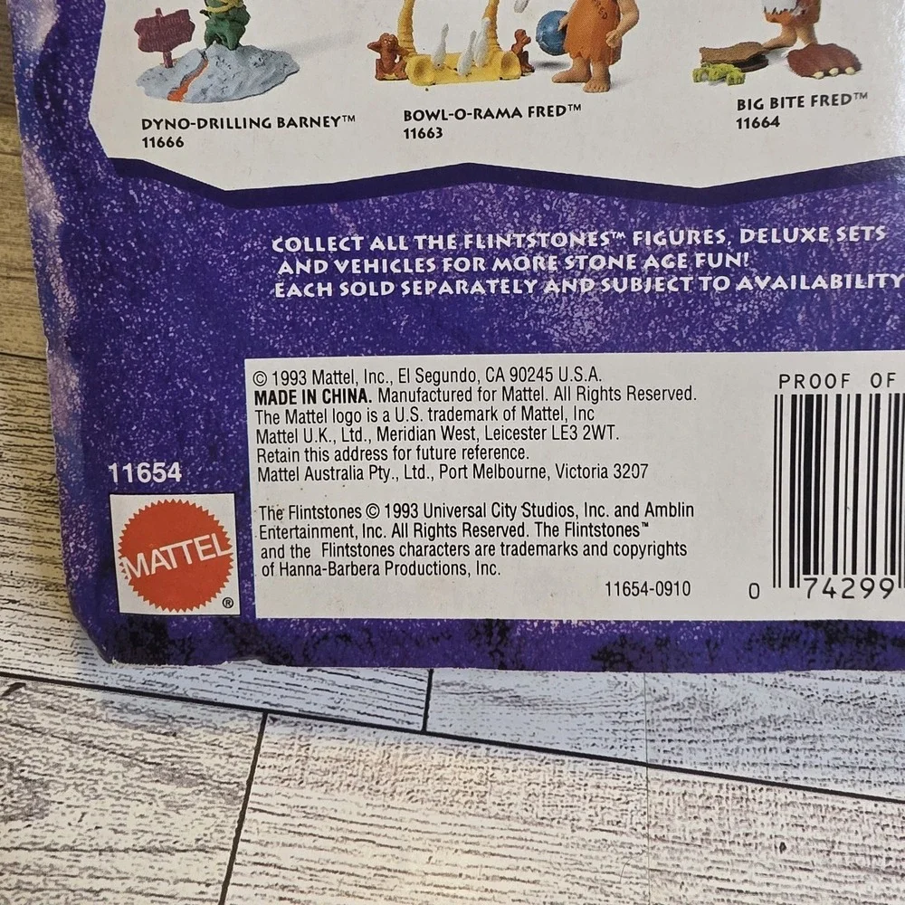 The‎ Flintstones Hard Hat Fred Mattel 11654 NEW Sealed 1993 Package Damage